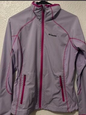 Columbia Lavender Utility Jacket with Pink Trim